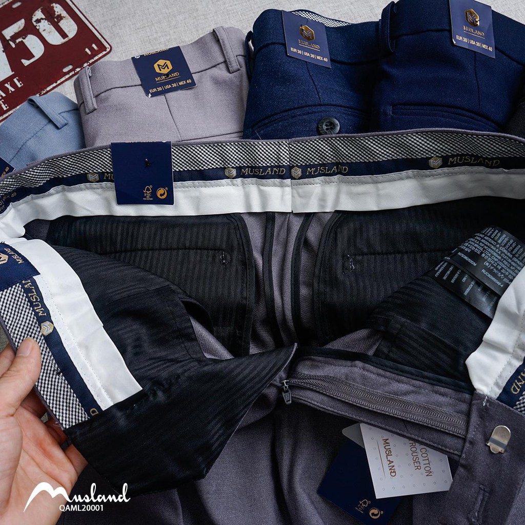 QVML1  Quần tây MUSLAND SLIMFIT co giãn nhẹfrom dáng cực chuẩn  5 màu quần vải chuẩn men
