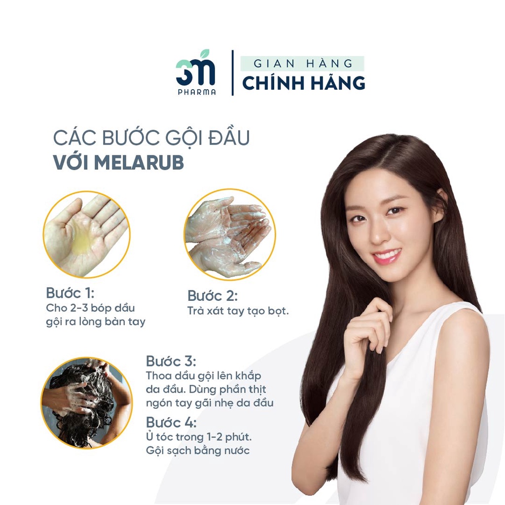 Dầu Gội Sạch Gàu Melarub Sạch Da Đầu, Ngăn Ngừa Gàu Anti Dandruff Shampoo Chai 220ml