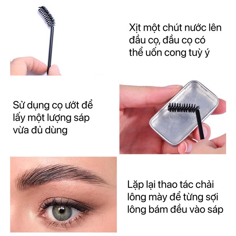 Sáp định hình lông mày 3D KISS BEAUTY trong suốt tạo dáng lông mày cá tính tự nhiên Brow Styling Soap KISS06