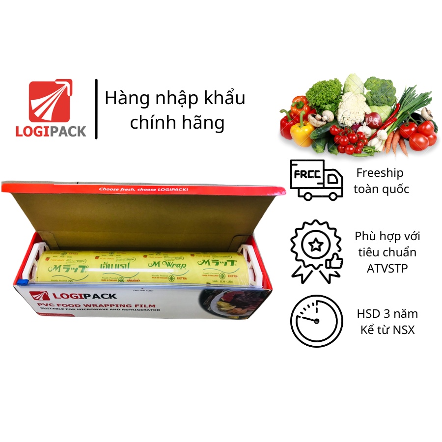 Màng bọc thực phẩm M Wrap_45cm x 500m_Nhập khẩu Từ Thái Lan