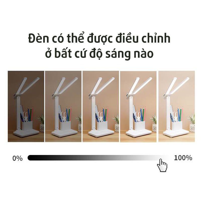 Đèn Đọc Sách Đầu Giường, Đèn Ngủ Để Bàn Chống Cận Gấp Gọn, Nút Cảm Ứng Tiện Dụng PAPAA.HOME