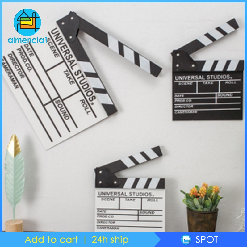 [ALMENCLA1]Wooden Movie Film Clap Board Filmmaking Clapper Board Home Party Ornaments