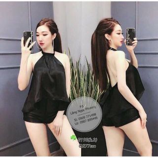 Áo yếm phi lụa khoe lưng cực sexy
