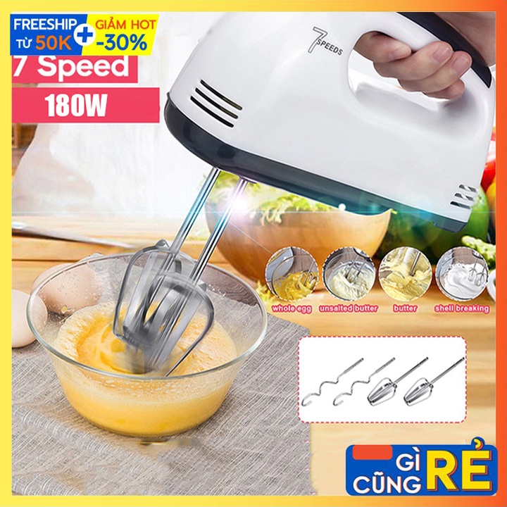 Máy đánh trứng cầm tay mini máy đánh kem chính hãng bảo hành 12 tháng