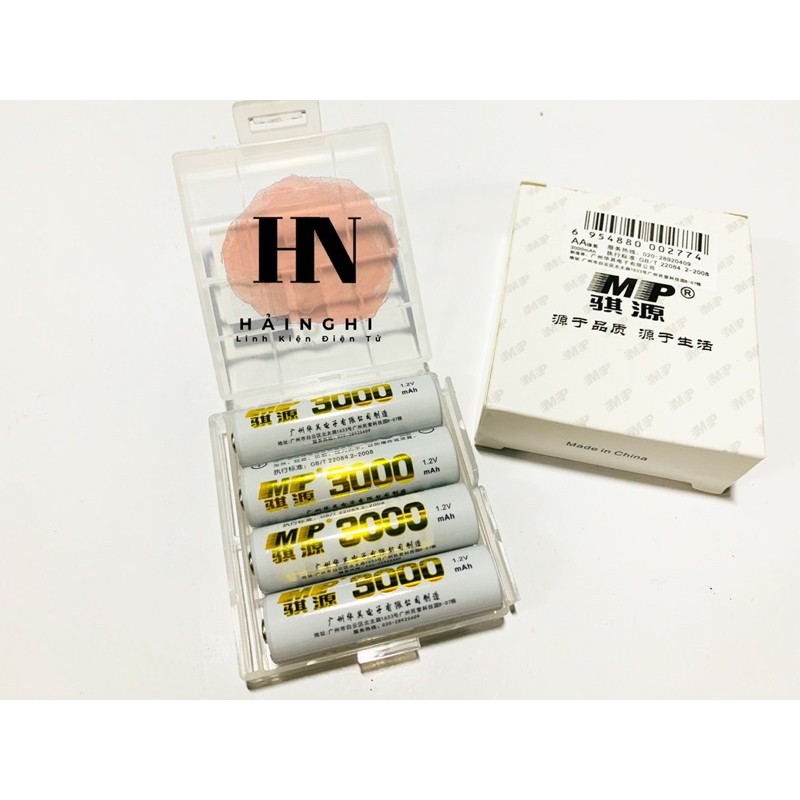 Bộ PIN sạc AA 3000mAh dùng liên tục 8 tiếng
