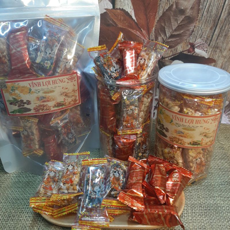 MIX 3 LOẠI KẸO THÈO LÈO ĐẬU PHỘNG MÈ ĐEN ĐẬU XỐP