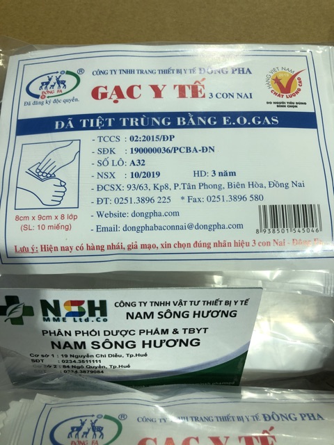 ❤️ Gạc y tế tiệt trùng Đông Pha 5x6cm/8x9cm GẠC Y TẾ TIỆT TRÙNG 5x6cm 8x9cm 5cm x 6cm 8cm x9cm ĐÔNG PHA FA