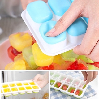 Khay đá silicon có nắp đậy - khay 14 ô - khay trữ đông đồ ăn dặm