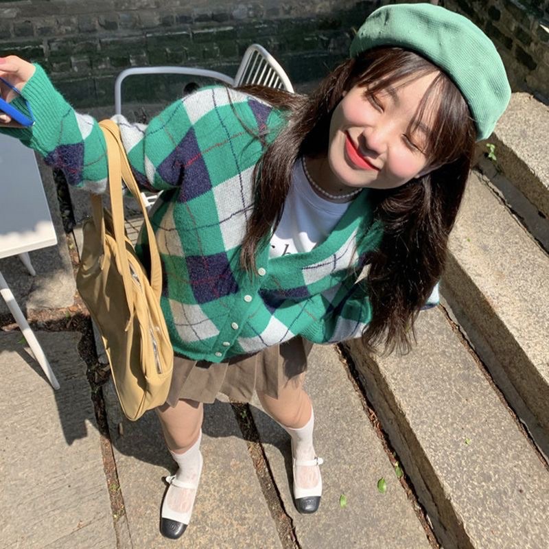 Áo Len Cardigan Khoác Ngoài Nữ Màu Nâu Đen Xanh Hồng Dài Tay Style Hàn Quốc Chất Mềm Mịn Loại 1