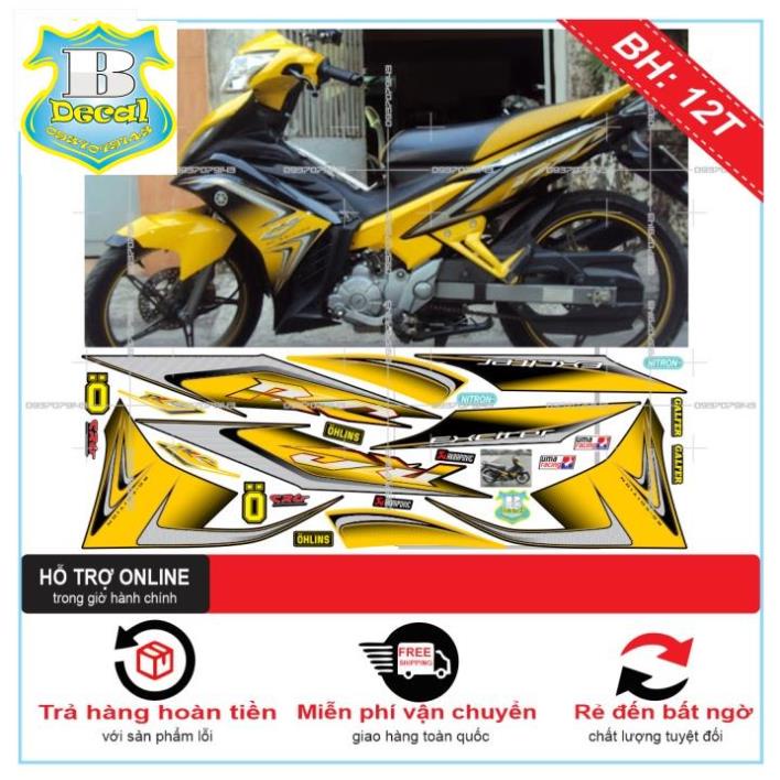 ( Quí khách vui lòng mang ra tiệm cho thợ dán ) Tem EX 2011 ZIN RC VÀNG ĐEN [Bi Decal]