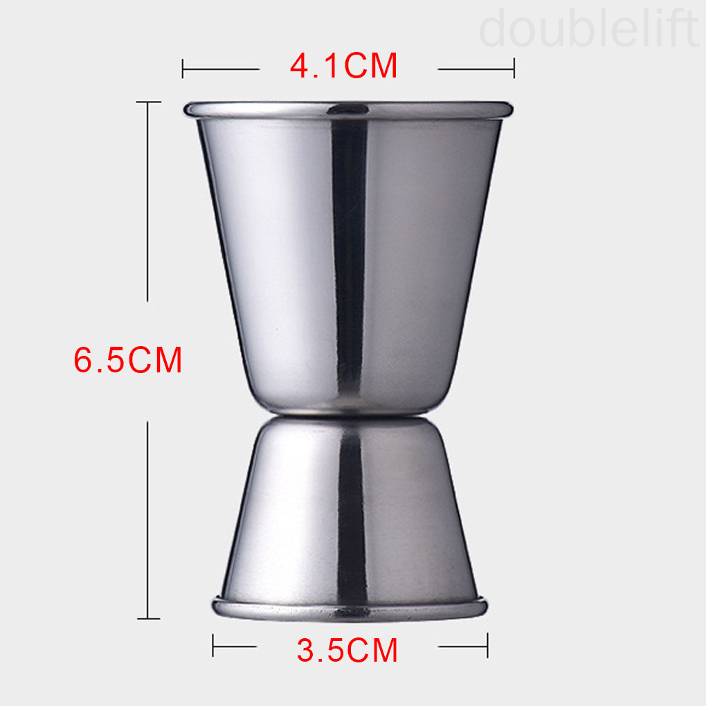 15/30ml Stainless Steel Bar Measures Jigger Party Wine Cocktail Dual Drinking Liquor Measure Cup doublelift store