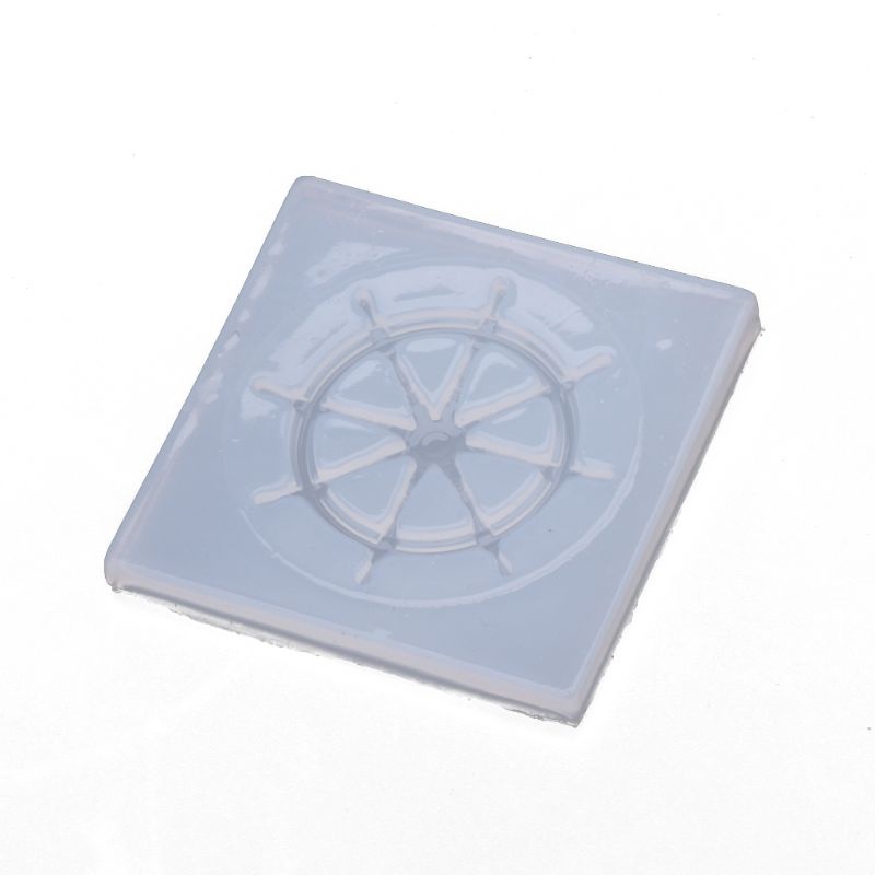 Khuôn Silicone Làm Mặt Dây Chuyền / Xà Phòng Hình Bánh Lái / Thuyền Độc Đáo DIY