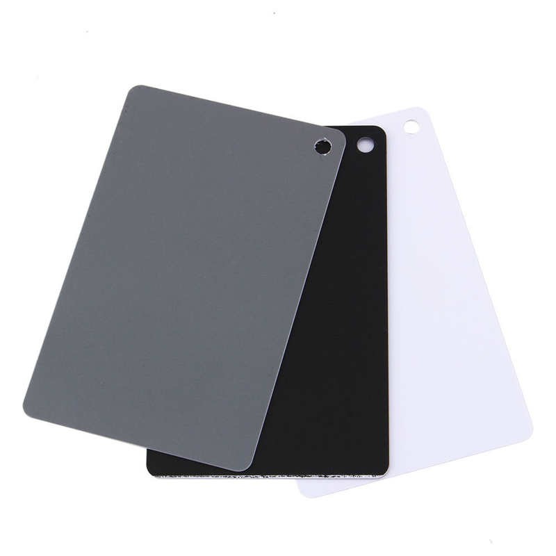 3-in-1 18% Digital Photography Exposure Color Balance Card Set Gray/White/Black
