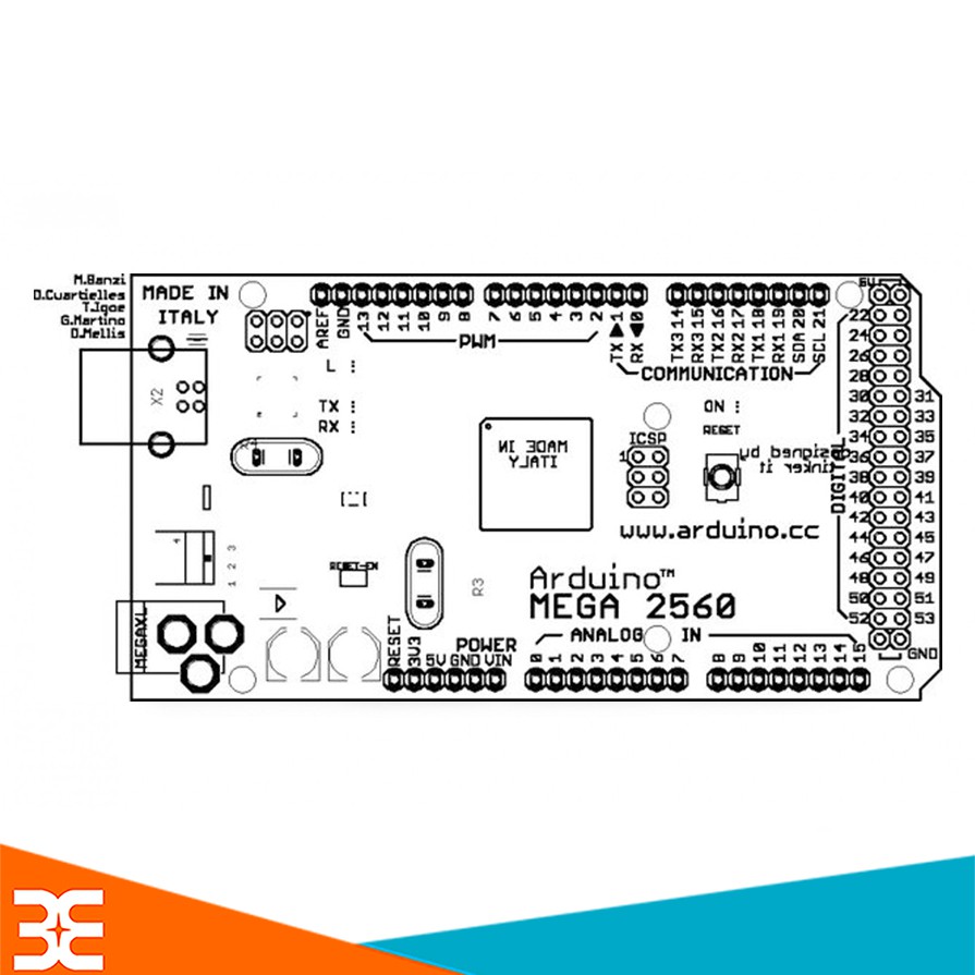 Kít Arduino Mega2560 R3- Atmega16U2 Chất Lượng Cao (BH 06 Tháng)