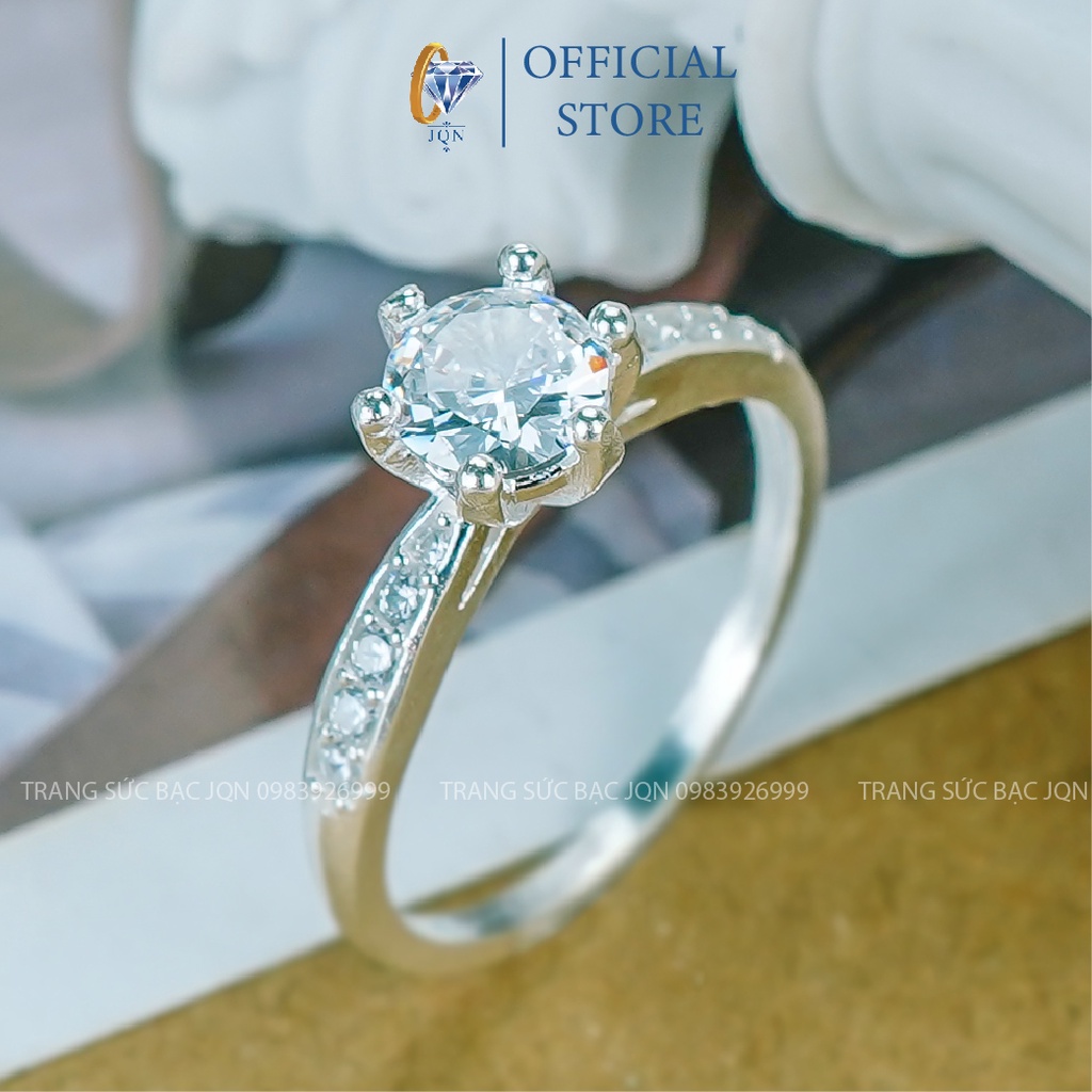 Nhẫn Bạc Nữ JQN Nhẫn Nữ Đính Đá N16