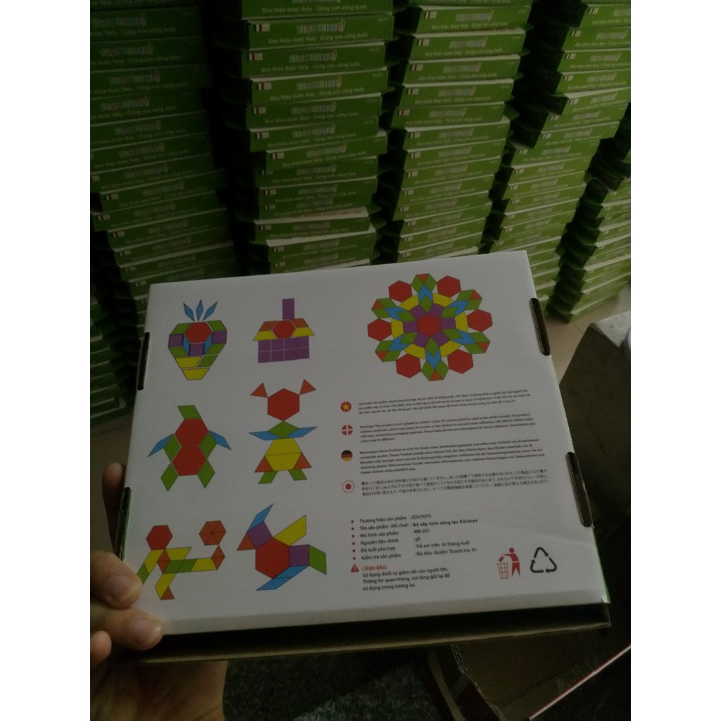 Ghép hình tư duy Pattern block 130 chi tiết