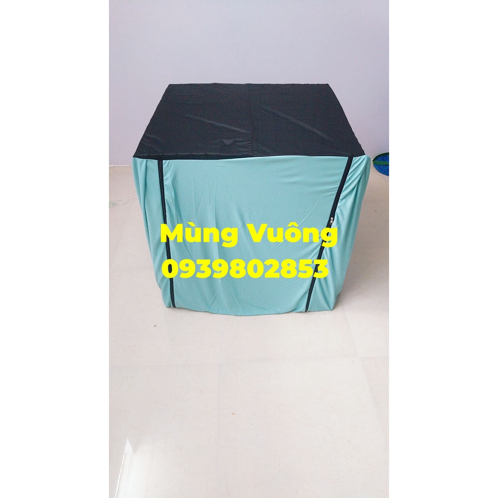 Mùng gà vuông chuồng gà lắp ráp-2 dây kéo