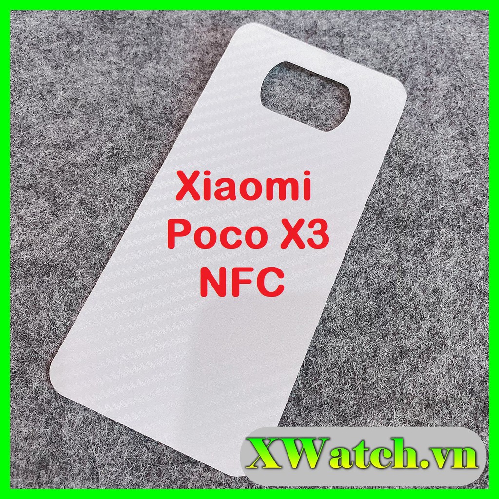 Miếng dán Carbon mặt lưng Xiaomi Redmi 10 Poco X3 NFC Poco X3 pro Poco M3 Redmi Note 10 Note 10 pro Mi 11 lite Redmi 9T