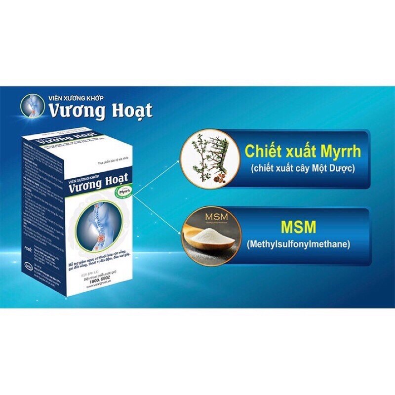 Viên xương khớp Vương Hoạt - Giảm thoái hóa cột sống, thoát vị địa đệm