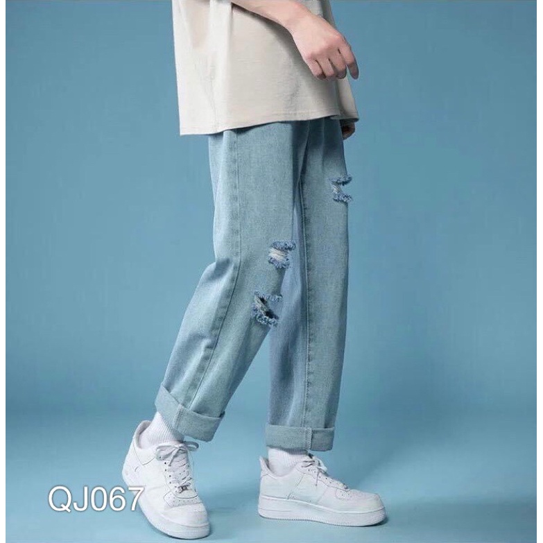 Quần jean baggy nam VN CLO wash rách - QJ067