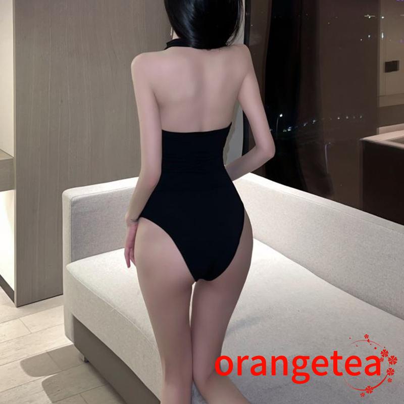 Ort- Bộ Áo Liền Quần Cổ Yếm Không Tay Cổ Tròn Khoét Sâu Dáng Ôm Gợi Cảm Cho Nữ