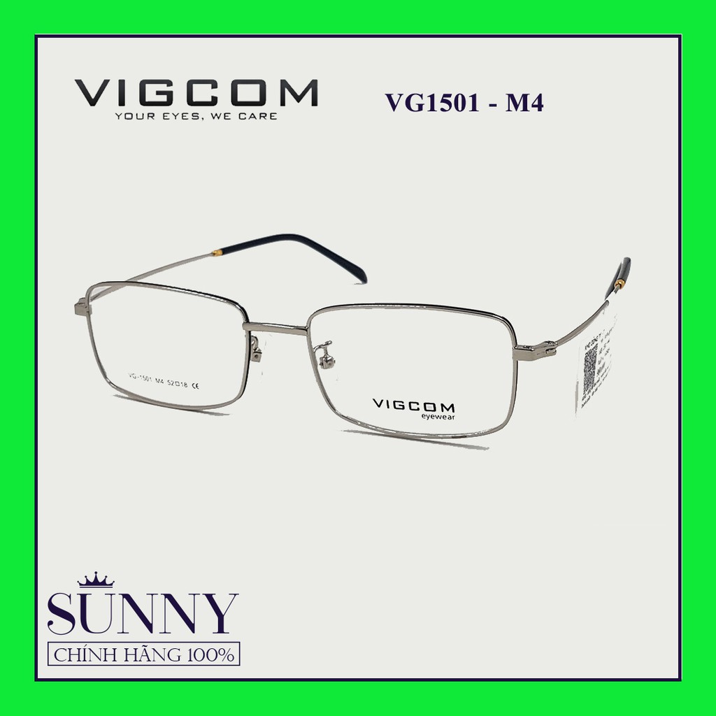 Gọng kính thời trang Vigcom VG1501 chính hãng, thiết kế dễ đeo bảo vệ mắt