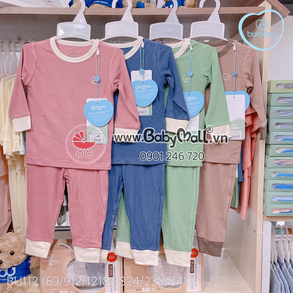 Bubaby Bộ dài tay cổ tròn- Candie Molist BMD110401