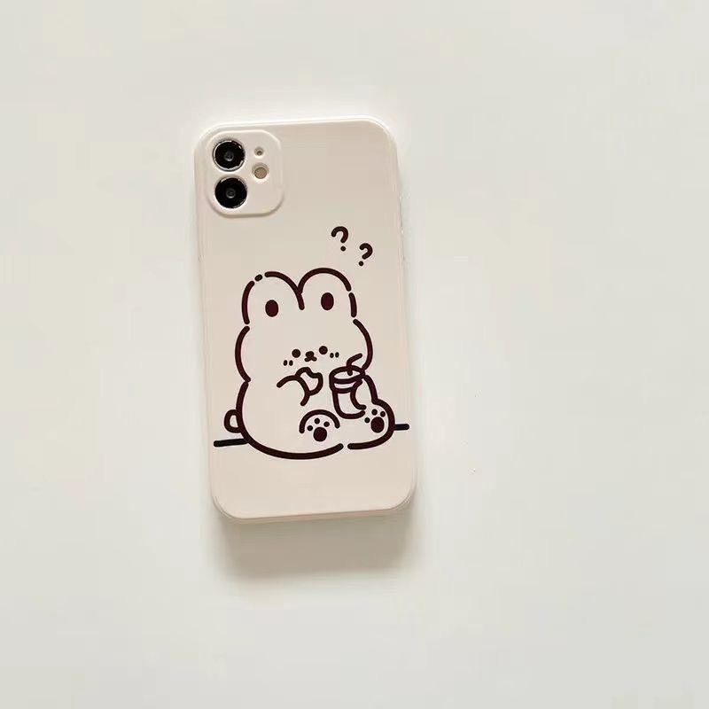 Ốp lưng BVC cạnh vuông giả 14 hình gấu 5 6 5s/6/6plus/6s/6splus/7/7plus/8/8plus/x/xr/xs/11/12/pro/promax/13/14Promax