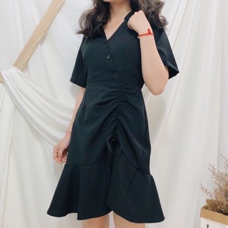 Đầm Dây Rút Đắp Chéo KA ULZZANG (Ảnh Thật/Có Sẵn)