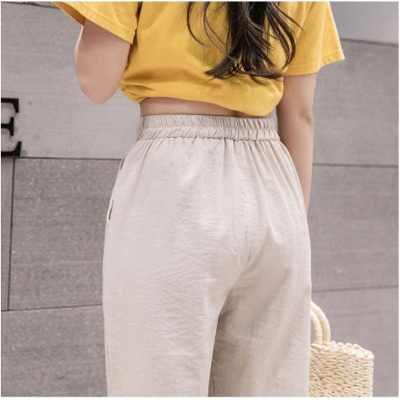 QUẦN BAGGY KHÓA THẬT CÓ CHUN SAU CHẤT ĐŨI NHẸ MÁT  THỜI TRANG BANAMO FASHION BAGGY ĐŨI KHUY TRƯỚC CHUN SAU 821