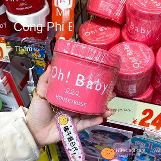 Tẩy tế bào chết toàn thân oh baby Nhật Bản bùn khoáng làm trắng da thân, gà, tay