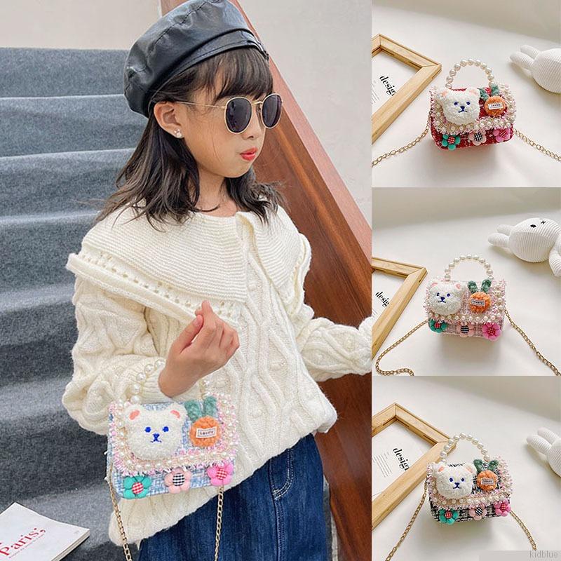 Túi đeo chéo vai họa tiết gấu hoạt hình dễ thương bắt mắt