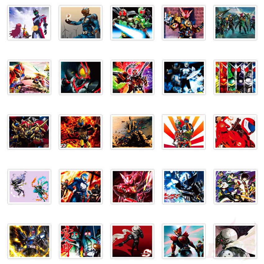 50Pcs/Set  ❉ Masked Rider Series 02 Stickers ❉ Anime Kamen Rider DIY Fashion Mixed Waterproof Doodle Decals Stickers