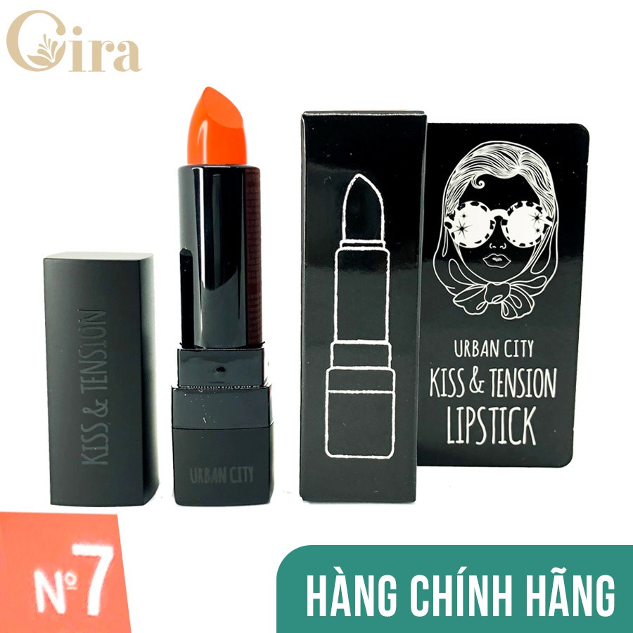 [Màu.7] Son thỏi lì, dưỡng Urban City Kiss & Tension Lips