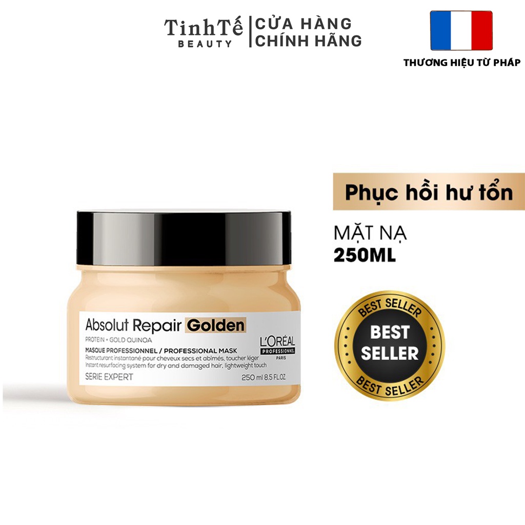 Mặt nạ nhũ vàng phục hồi hư tổn toàn diện L'Oréal Professionnel Absolut Repair Golden 250ml