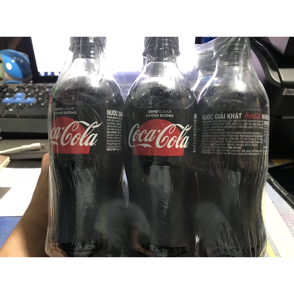 LỐC 6 CHAI COCACOLA ZERO 390ml ( KHÔNG ĐƯỜNG)