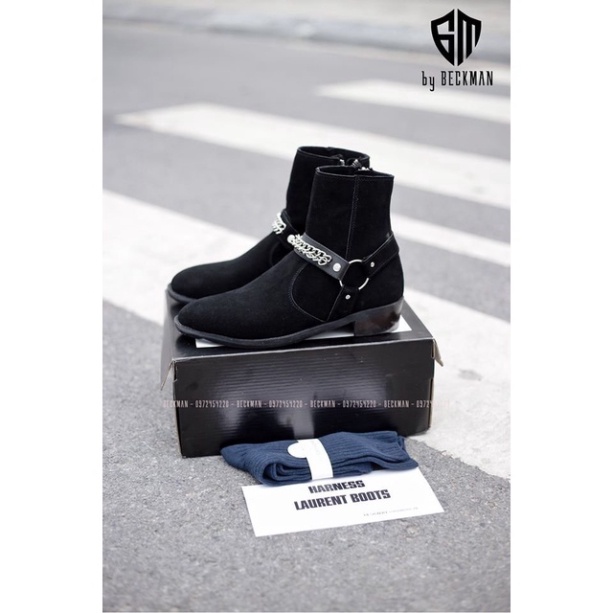 Giày Harness Laurent Boots chất da bò cao cấp phong cách thời trang nam 💖Bảo hành 12 tháng💖 | BigBuy360 - bigbuy360.vn