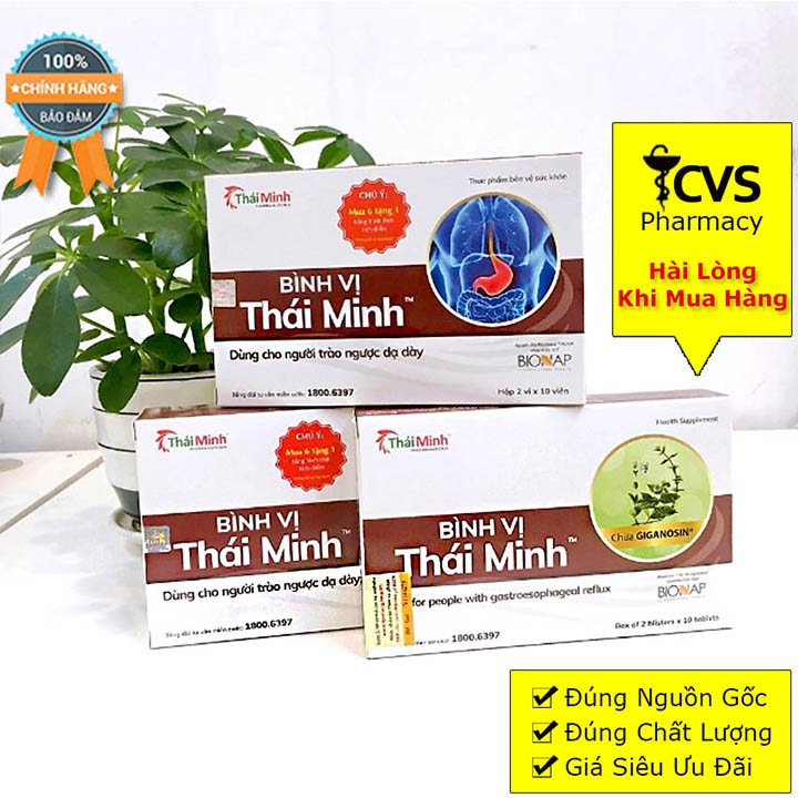 Bình Vị Thái Minh - Giảm Trào Ngược Dạ Dày, Hỗ Trợ Cải Thiện Và Giảm Thiểu Các Biểu Hiện Của Viêm Loét Dạ Dày