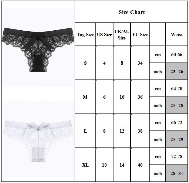 Women Lace Briefs Thong G-String Pantsies Bow-knot Comfort Summer Sexy Fashion