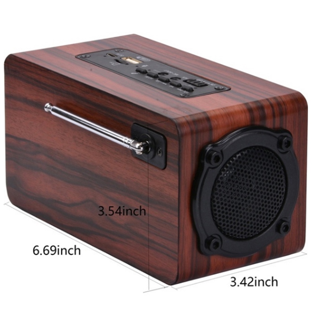 Loa Bluetooth không dây bằng gỗ âm thanh siêu trầm an toàn chất lượng cao