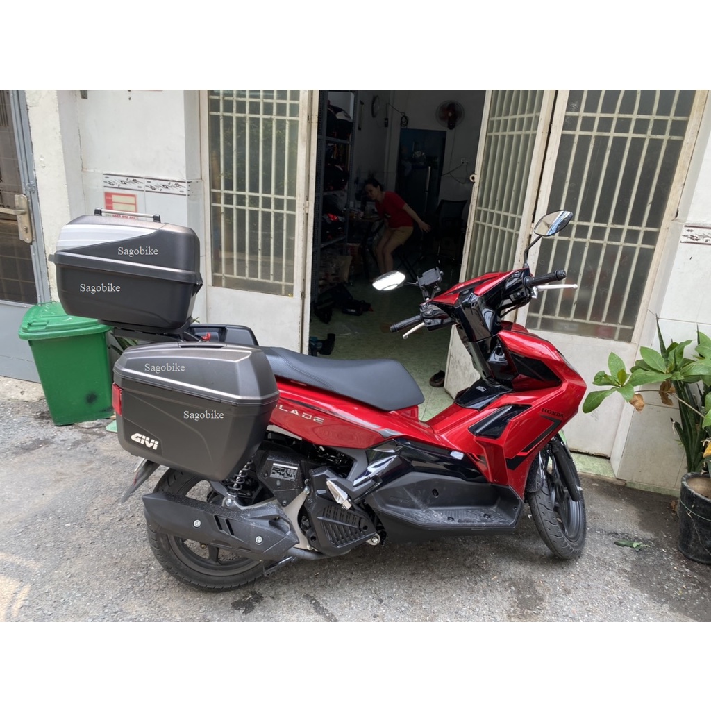 Thùng xe Airblade 2020, thùng Givi B32N-ADV, thùng hông Givi E22N, baga sau SR Air Blade 125/150