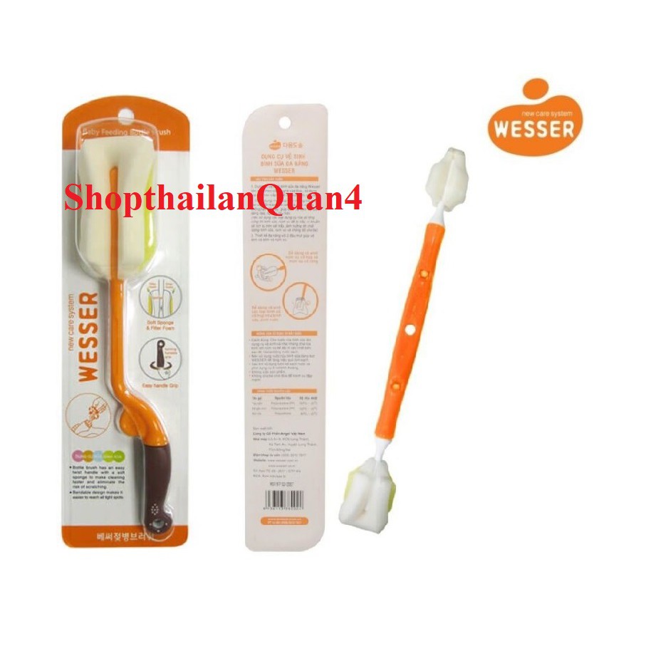(HCM) Dụng cụ cọ rửa bình Wesser (1 đầu mút/ 2 đầu mút)