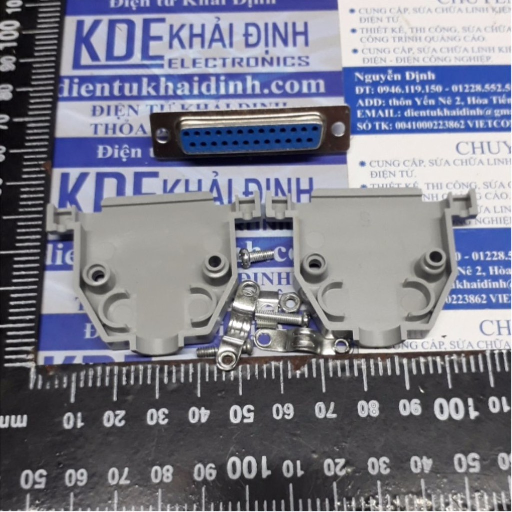 3 bộ đầu cổng DB25 DB-25 25 chân + vỏ nhựa đầu cái / đực (giá cho 3 bộ) kde4838