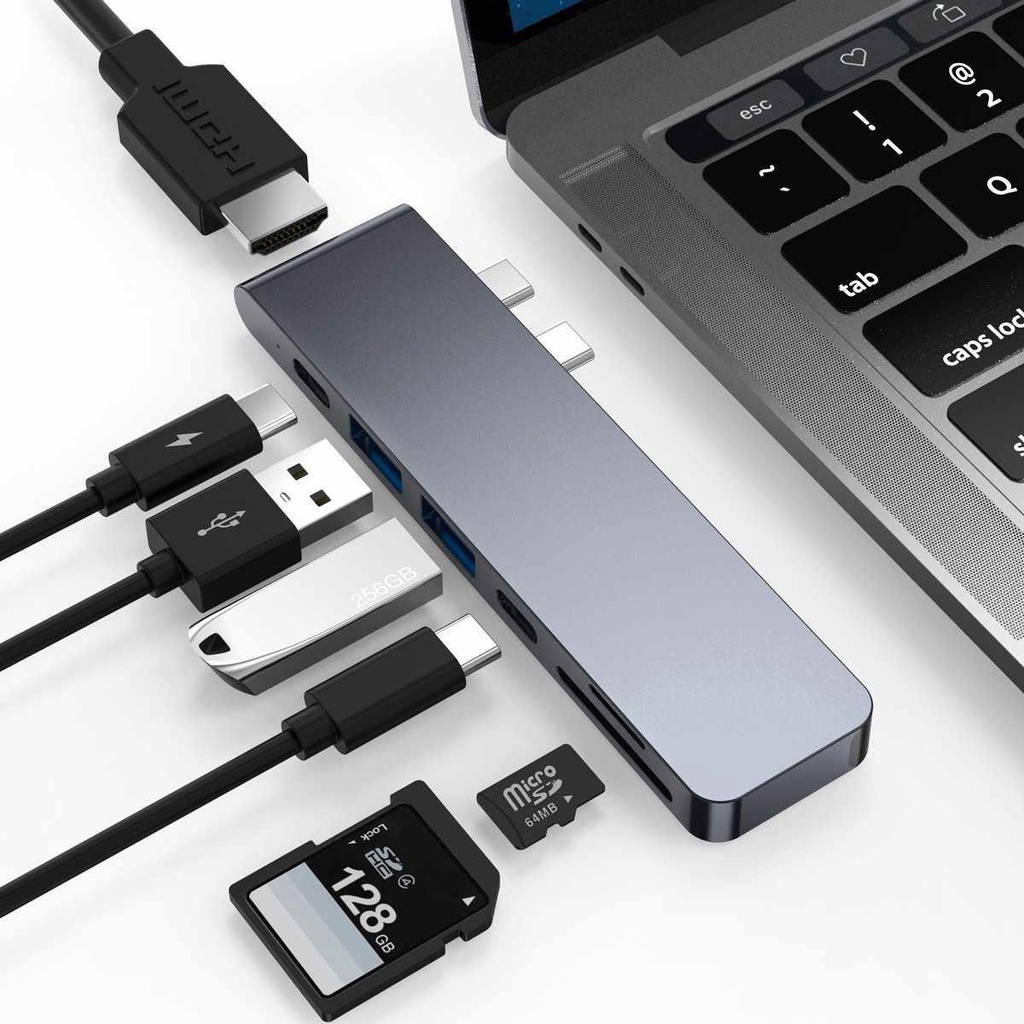HUB Type C và HUB USB 3.0 tốc độ cao Move Speed cổng chia usb mở rộng kết nối chuyển đổi cho Macbook Laptop PC