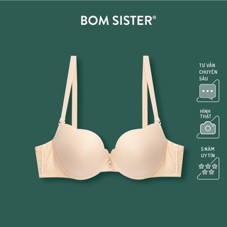 Áo lót mút vừa có gọng màu trơn nâng ngực tự nhiên BOM SISTER MU1064