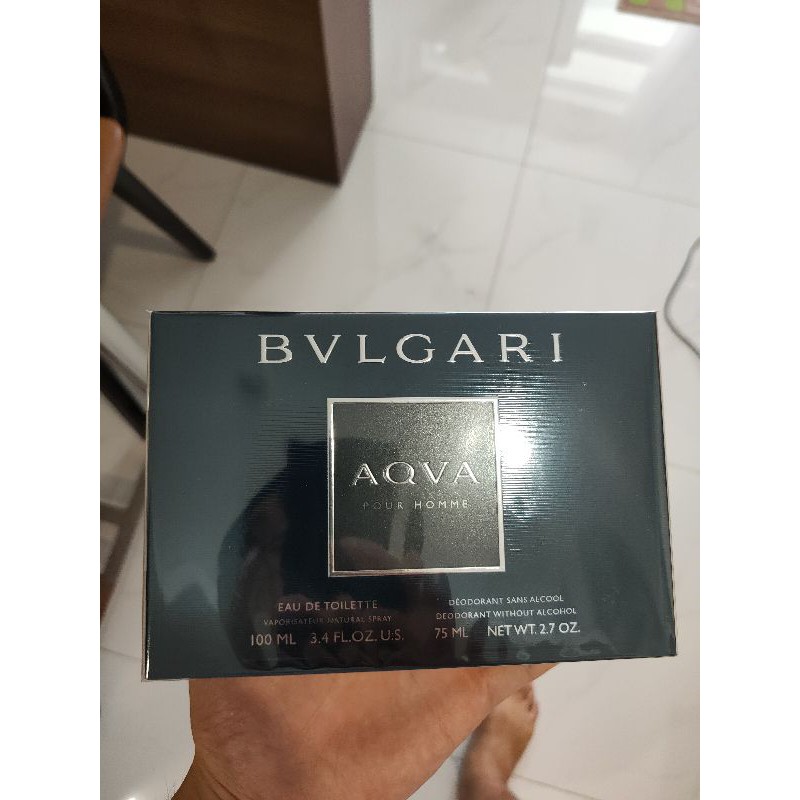 Set Nước Hoa Và Lăn Khử Mùi Bvlgari Aqva Pour Homme ( 100ML + 75ML )