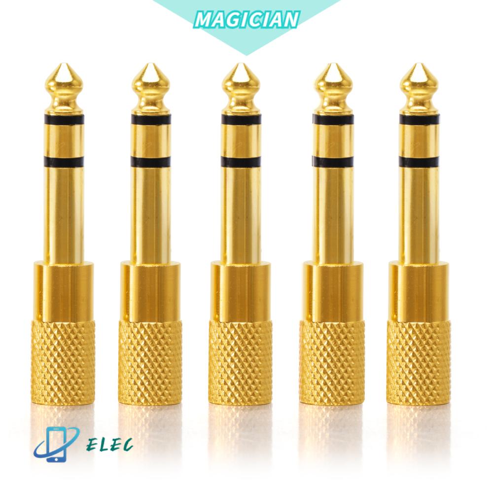 Set 5 Đầu Nối Chuyển Đổi Âm Thanh Từ Đầu Cắm 3.5mm 1 / 8 &quot;Female 6.3mm 1 / 4&quot;