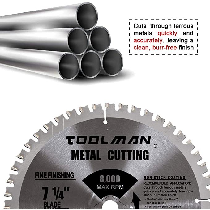 Đĩa cắt sắt lưỡi hợp kim 185mm (7-1/4") 48T - Toolman - nhập Mỹ