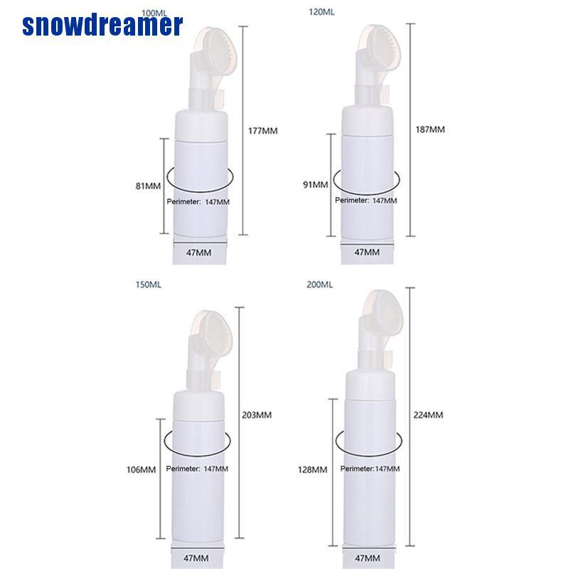 Bình Đựng Nước Rửa Mặt Tạo Bọt Có Cọ Vệ Sinh Bằng Nhựa