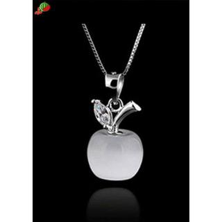 Mặt Dây Chuyền Bạc 925 Hình Trái Táo Đính Đá Opal